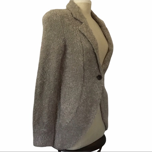 Double Zero fur-collared boucle knit cardigan - Picture 5 of 12